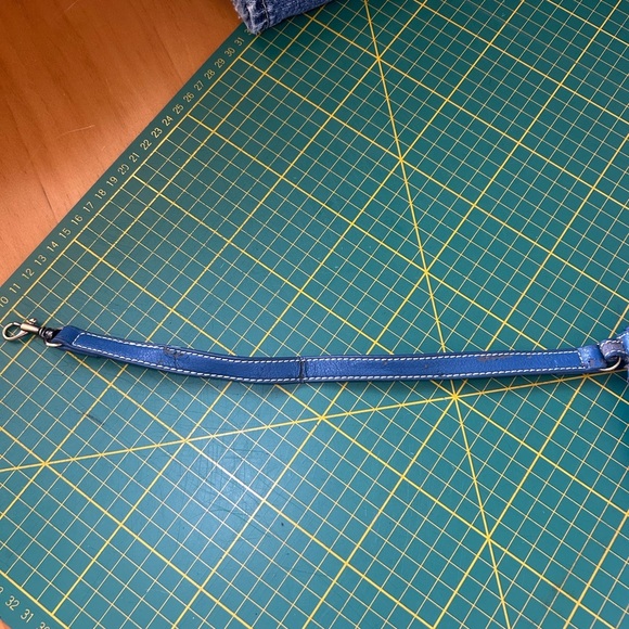 Vintage Coach Blue monogram logo clutch pouch - Picture 5 of 16